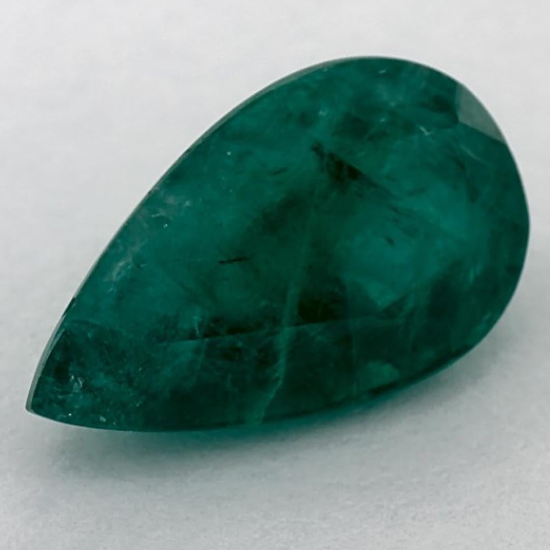 3.10 Karat Smaragd Birne Loser Edelstein (Tropfenschliff) im Angebot
