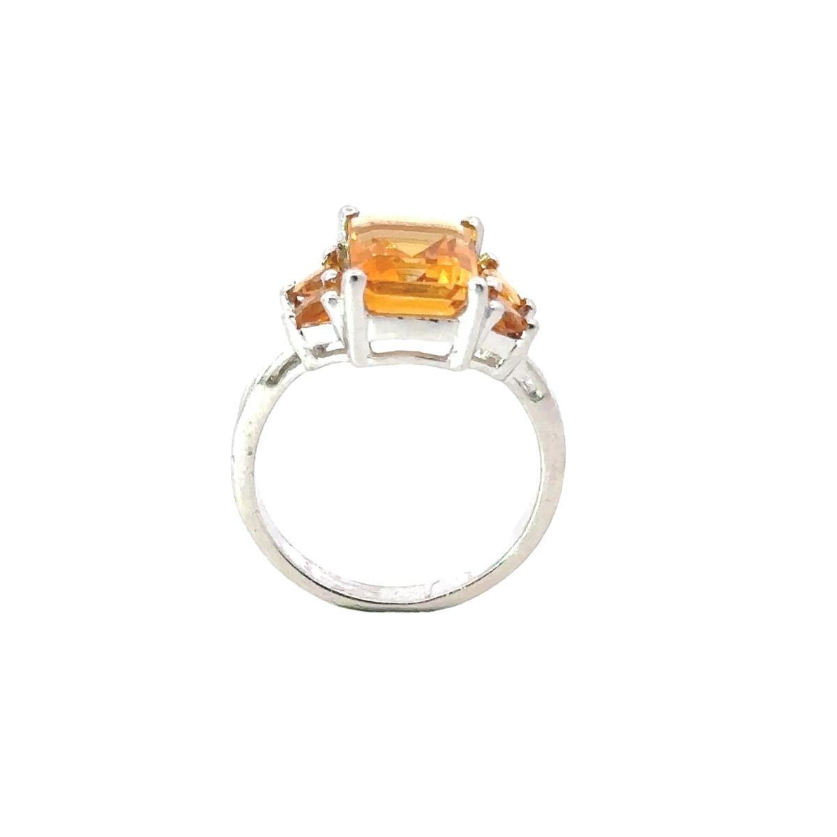 For Sale:  3.10 CT Natural Citrine November Birthstone Promise Ring for Her in Solid Silver 3