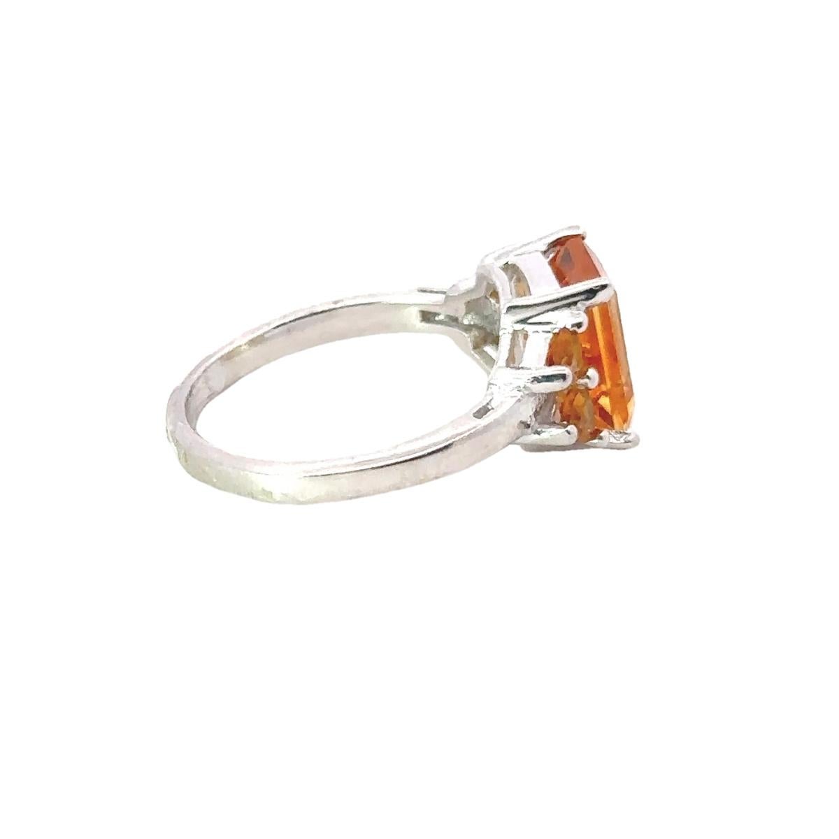 For Sale:  3.10 CT Natural Citrine November Birthstone Promise Ring for Her in Solid Silver 5