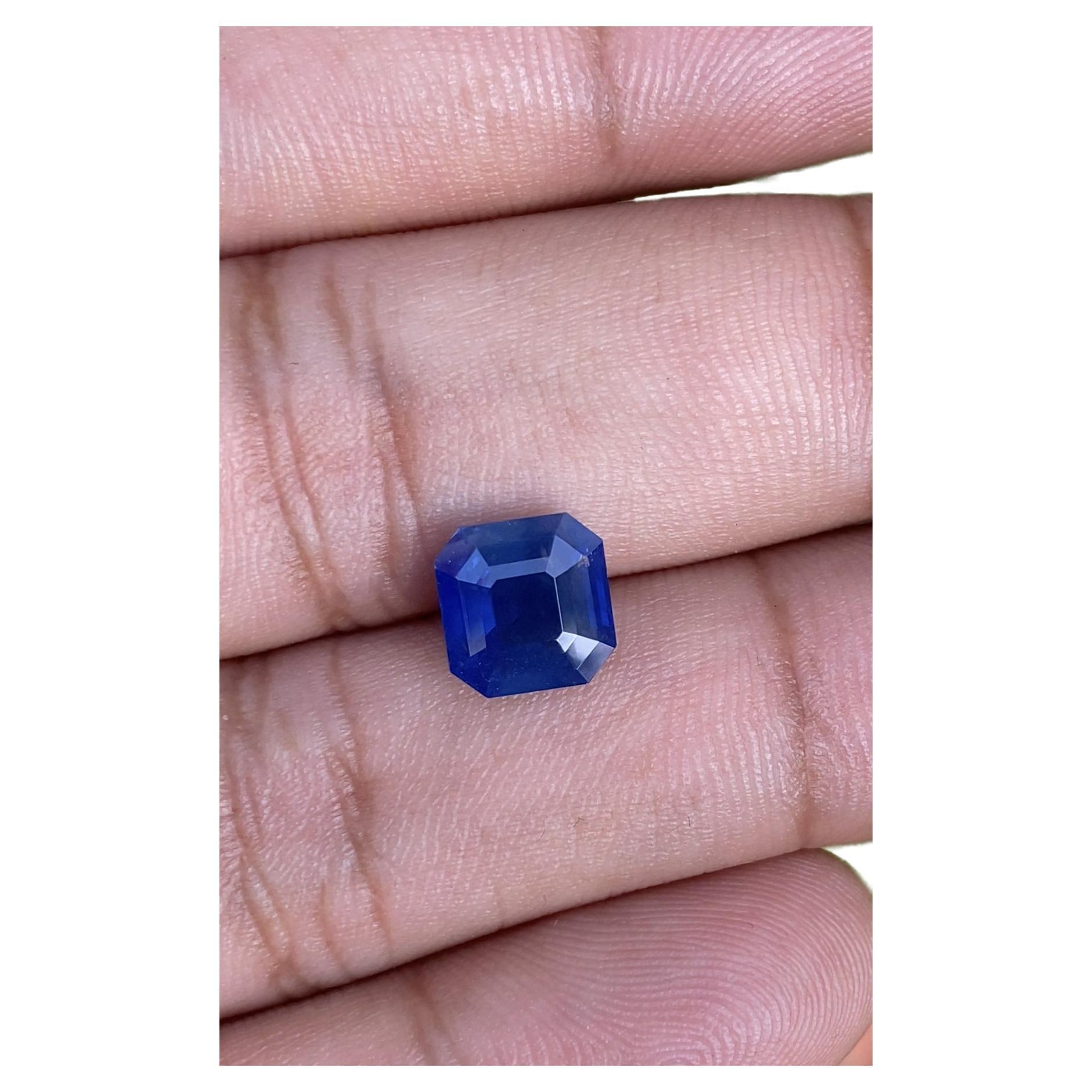 3,10 ct Natürlicher Blauer Saphir Ceylon Ursprung Edelstein Erhitzt 