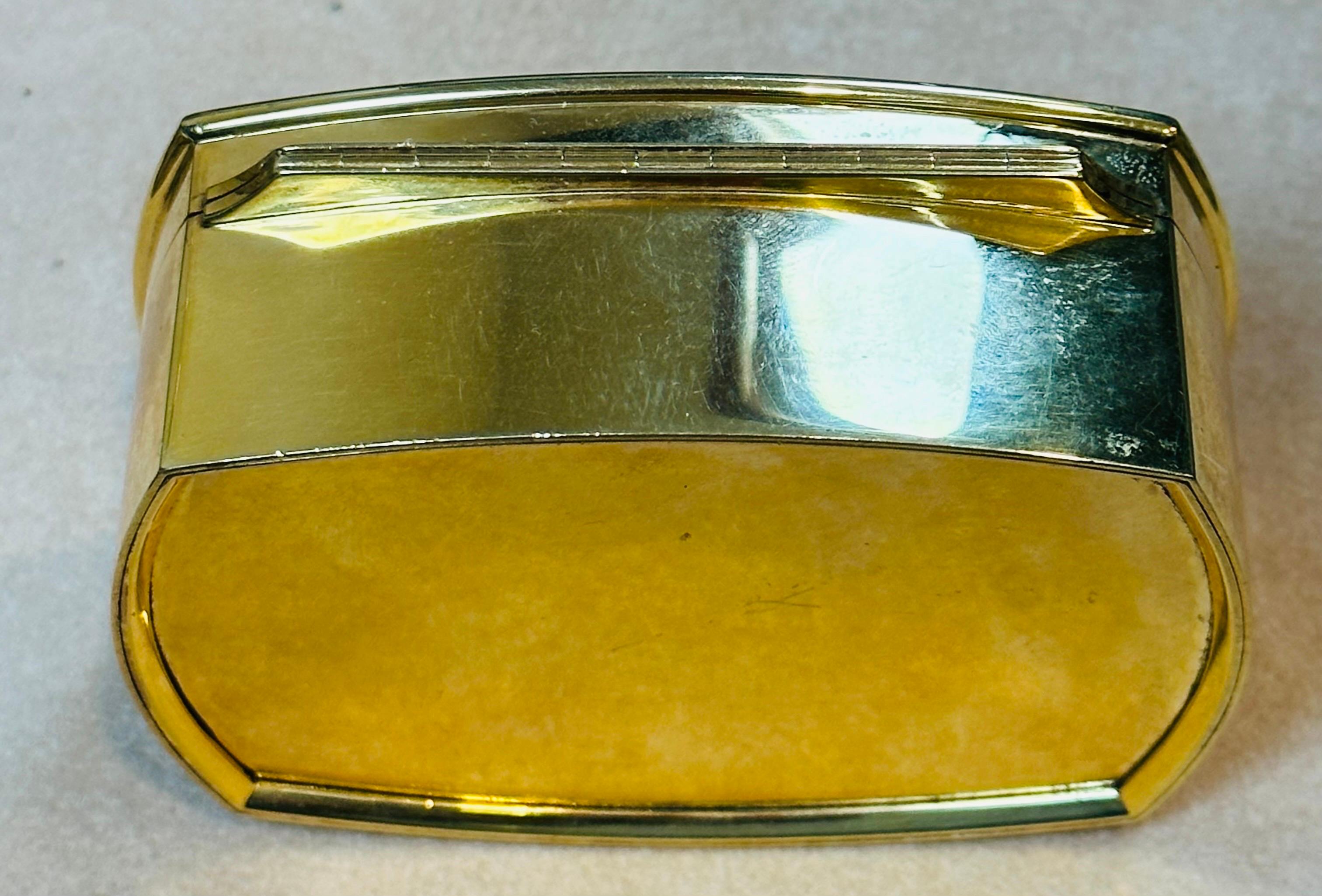 310 Grams 18 Karat Yellow Gold & Diamonds Polo Gamer Box, Art Deco, Rare APLC 1