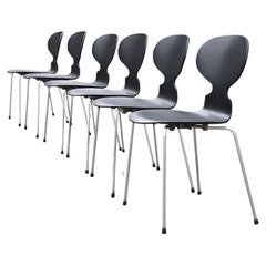3100 Ant dining chairs by Arne Jacobsen for Fritz Hansen 1960s, set of 6