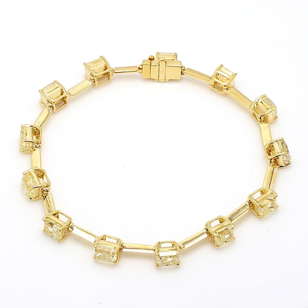 Bracelet de diamants jaunes fantaisie 31,01 ctw Excellent état - En vente à Scottsdale, AZ