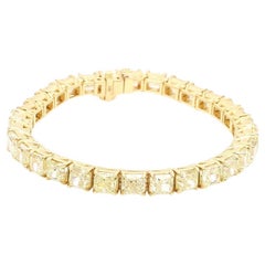 31.01ctw Fancy Yellow Diamond Bracelet