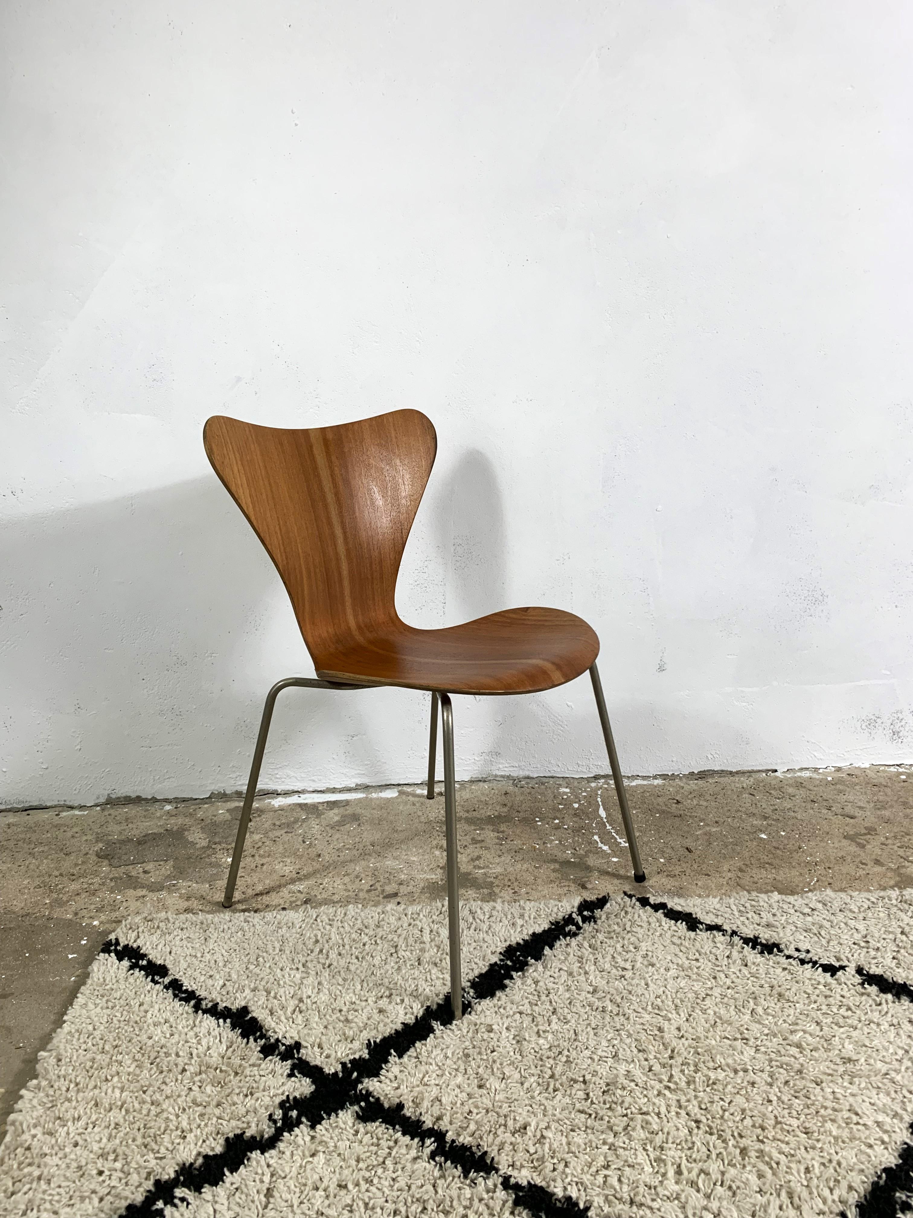 Teak 3107 Chair By Arne Jacobsen For Fritz Hansen, 1960s