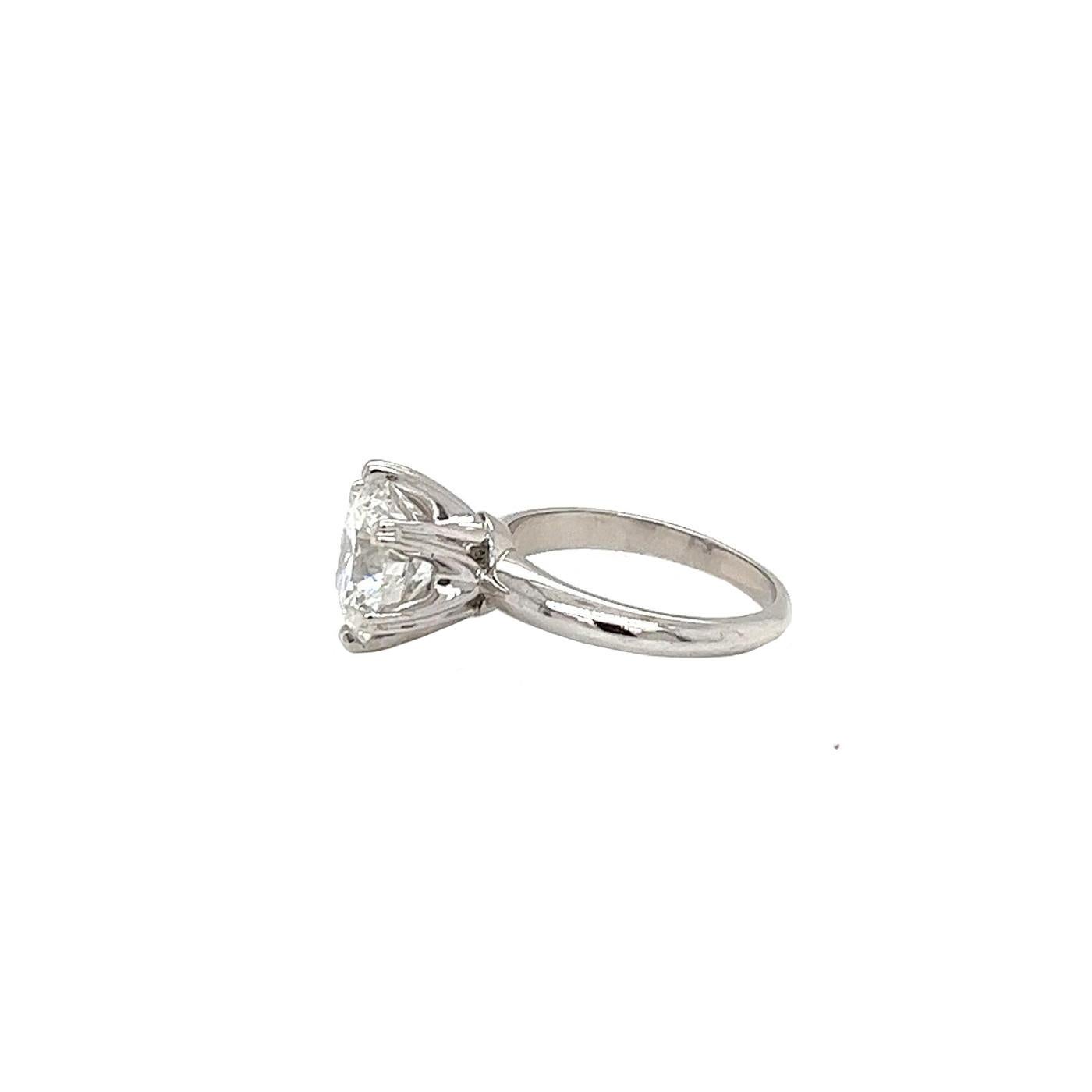 3.10ct Natural Round Diamond Solitaire Ring 6 Prong 14K White Gold Si2 Clarity (Bague solitaire en diamant rond naturel) Pour femmes en vente