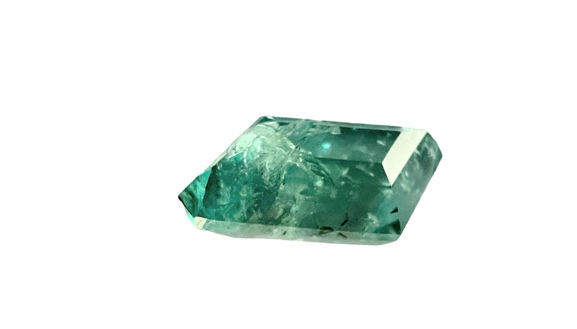 3.10ct Rectangular Cut NON-OILED EMERALD Gemstone NO RESERVE For Sale 1