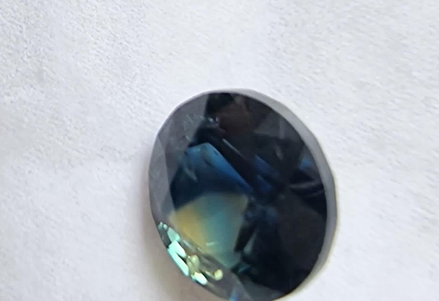 3,11ct Piedra natural redonda azul turquesa verdoso azul zafiro Corte brillante en venta