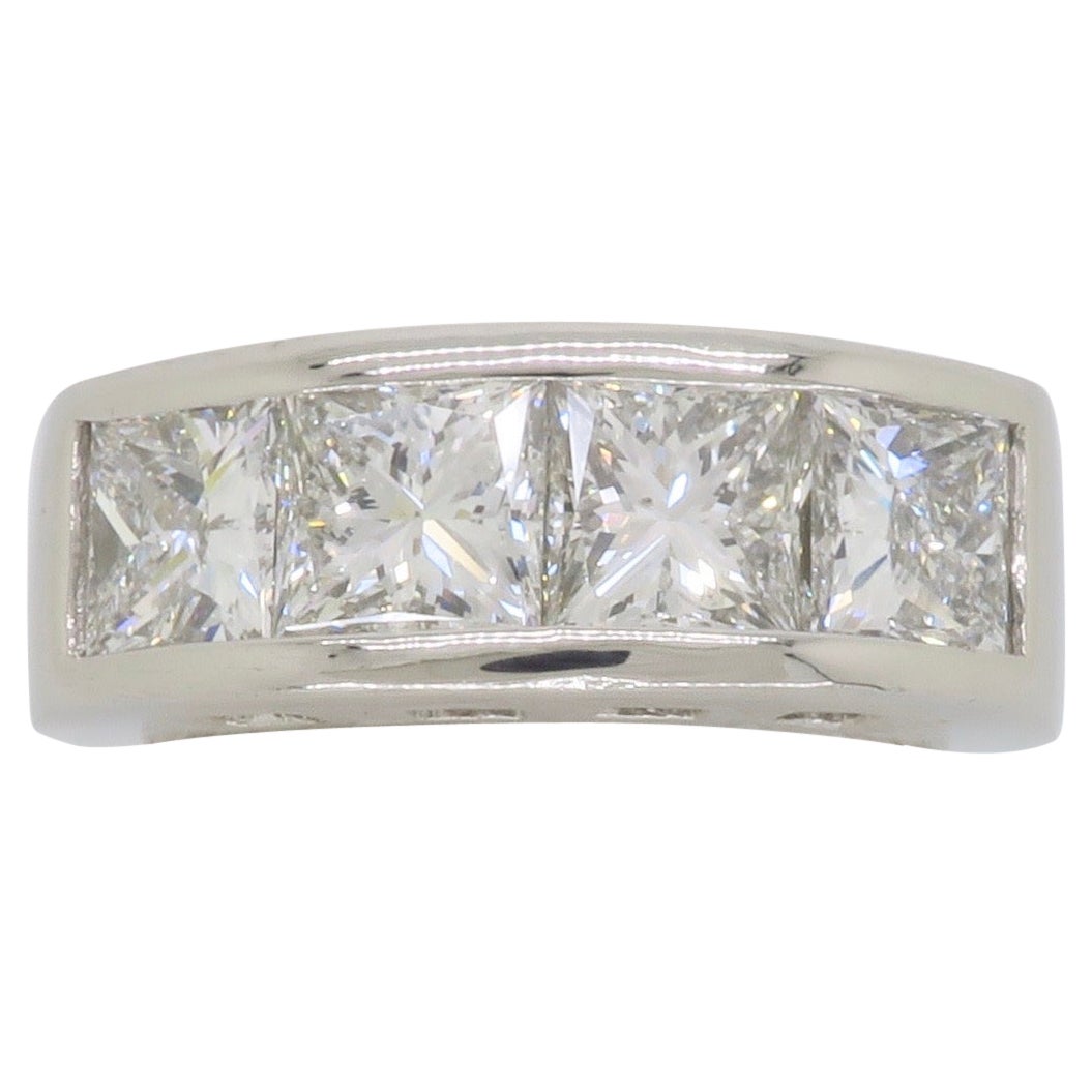 3.10ctw Four Stone Diamond Band Made in Platinum