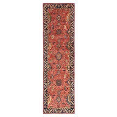 3
10"x13
7" Red Heriz All Over Design Aryana Grade Hand Knotted Wool Runner Rug