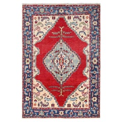 3'10"x5'8" Snowbound White Hand Knotted Kazak Densely Woven Wool Oriental Rug