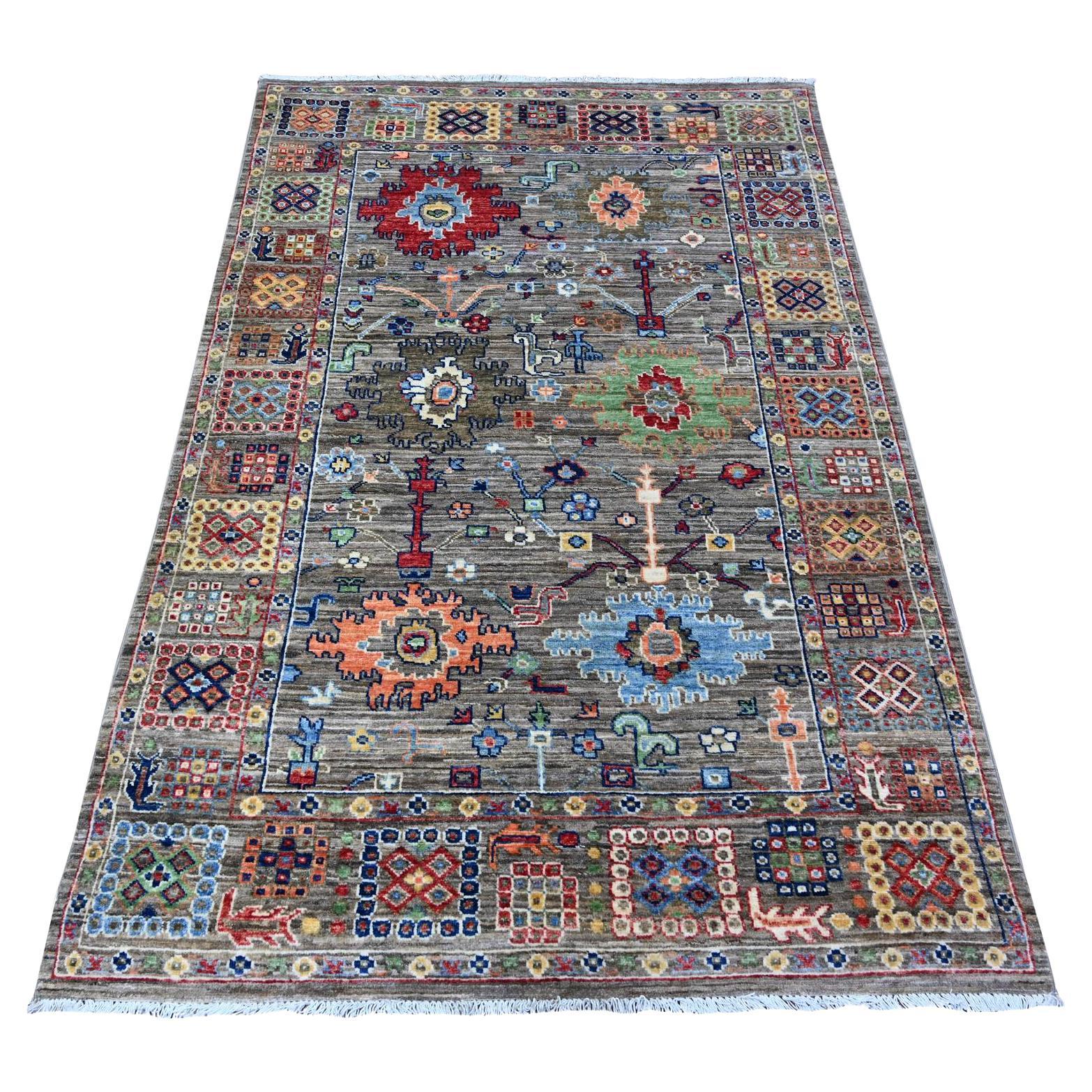 3'10"x5'9" Aryana avec Ziegler Mahal motifs partout en laine nouée à la main