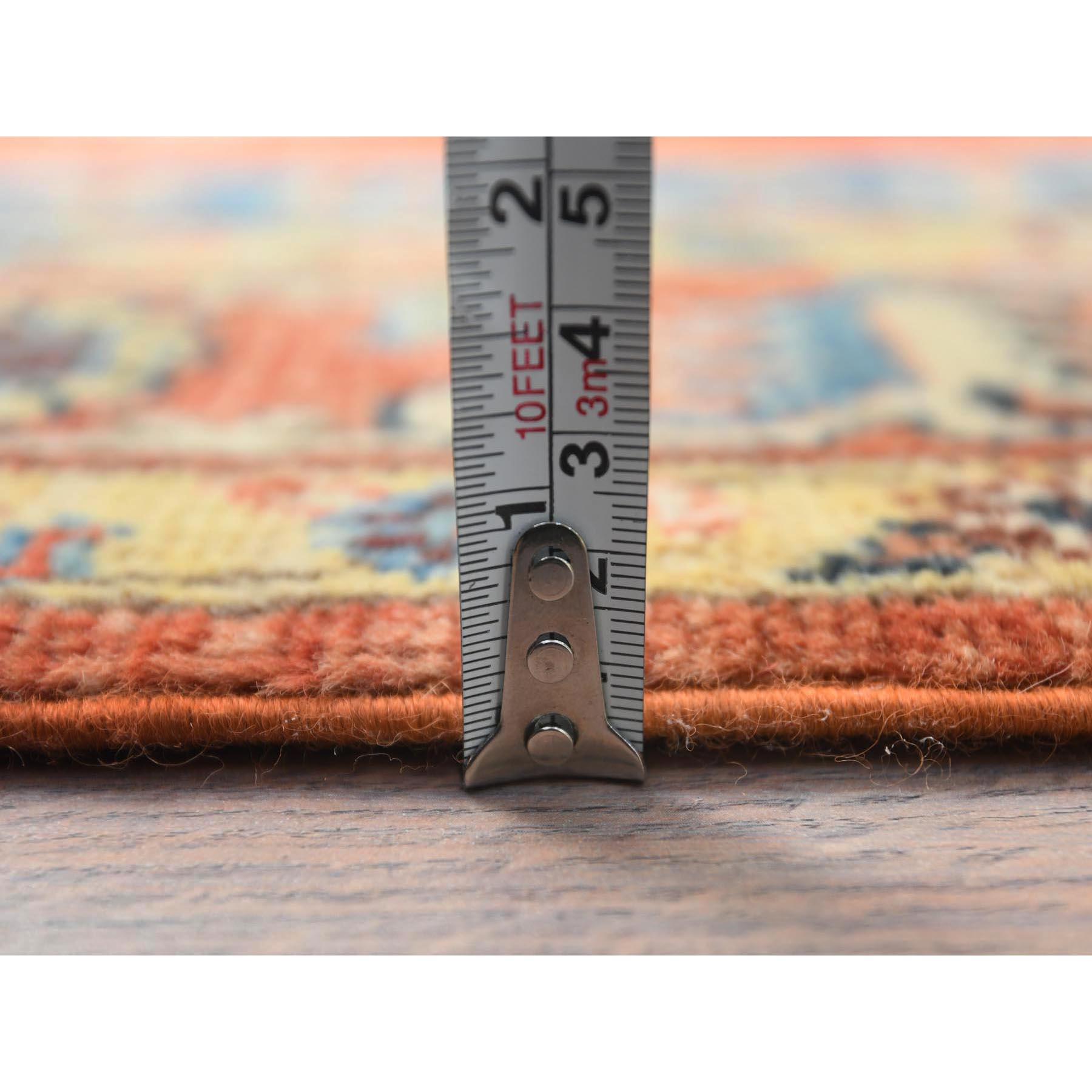 Tappeto arancione in pura lana annodato a mano, afghano di Peshawar, design Bakshaish In condizioni Nuovo in vendita a Carlstadt, NJ