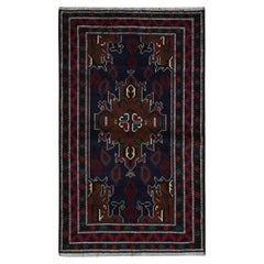 3
10 "x6
9" Yankees Blau, Afghanischer Baluch Teppich aus reiner Wolle, handgeknüpft