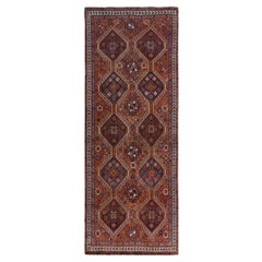 3
10 "x9
1" Natürliche Farben Breiter Läufer Vintage Und Abgenutzter Persischer Shiraz-Teppich