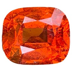 3.11 Carats Red Spessartite Garnet Cushion Cut Natural Nigerian Gemstone
