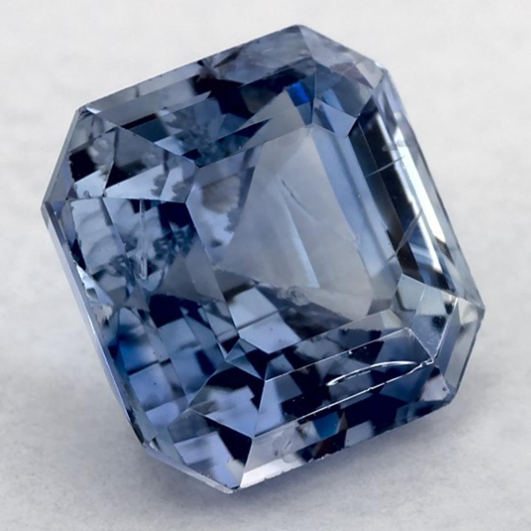 3.11 Ct Blue Sapphire Octagon Cut Loose Gemstone In New Condition For Sale In Fort Lee, NJ