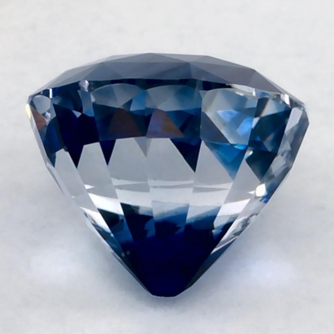 3.11 Ct Blue Sapphire Round Loose Gemstone (pierre précieuse en vrac) Neuf - En vente à Fort Lee, NJ