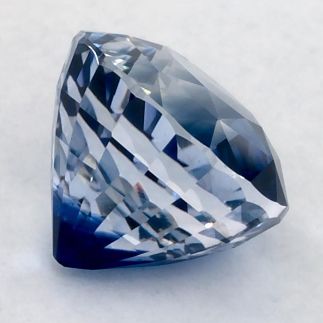 3.11 Ct Blue Sapphire Round Loose Gemstone (pierre précieuse en vrac) en vente 1
