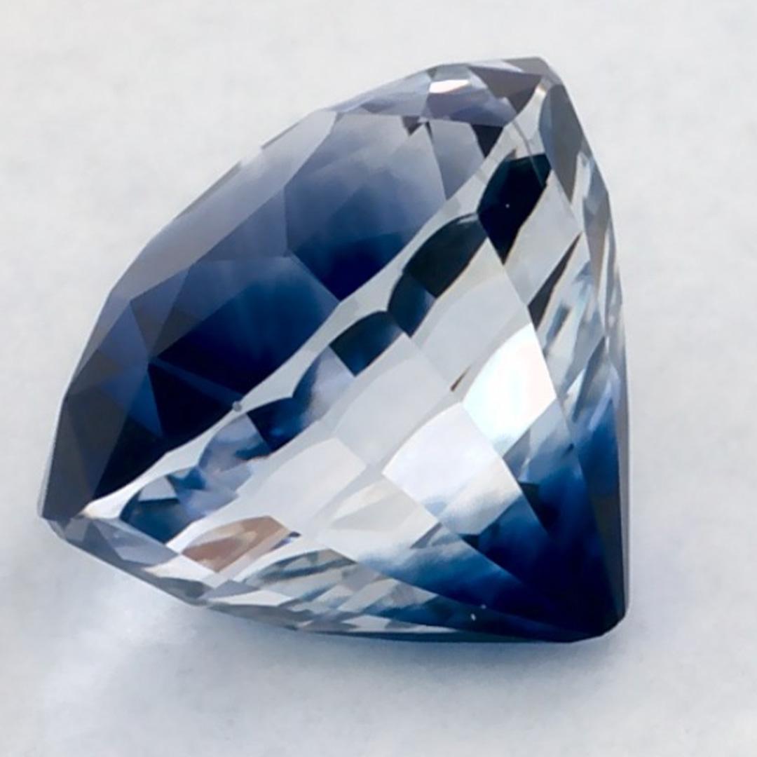 3.11 Ct Blue Sapphire Round Loose Gemstone (pierre précieuse en vrac) en vente 3