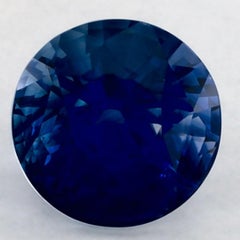 3.11 Ct Blue Sapphire Round Loose Gemstone (pierre précieuse en vrac)