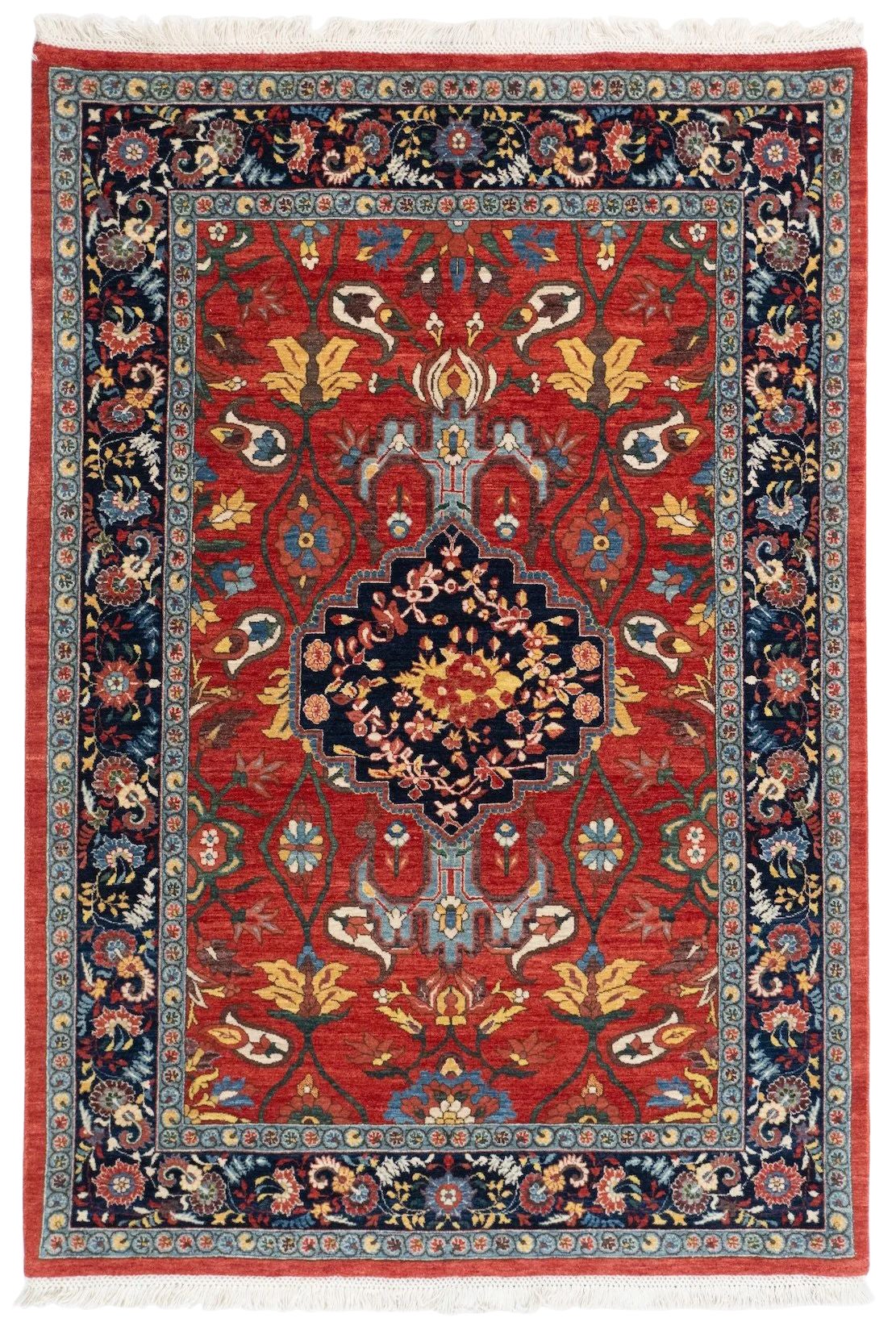 3'11" x 5'8" – Klassischer, handgeknüpfter Bijar-Garous-Wollteppich