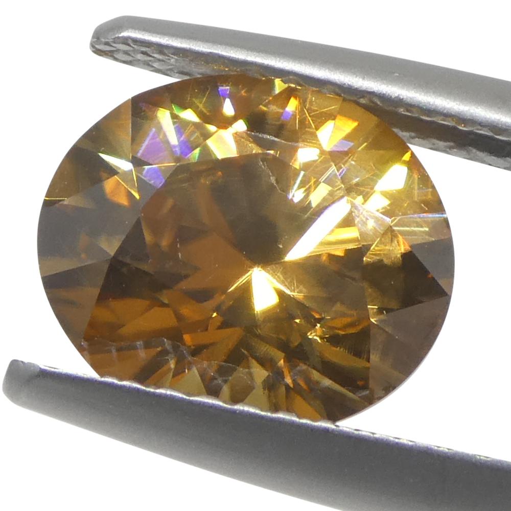 Circón naranja talla brillante maestro oval de 3,11 ct natural extraído de la tierra procedente de Sri Lanka en venta 6