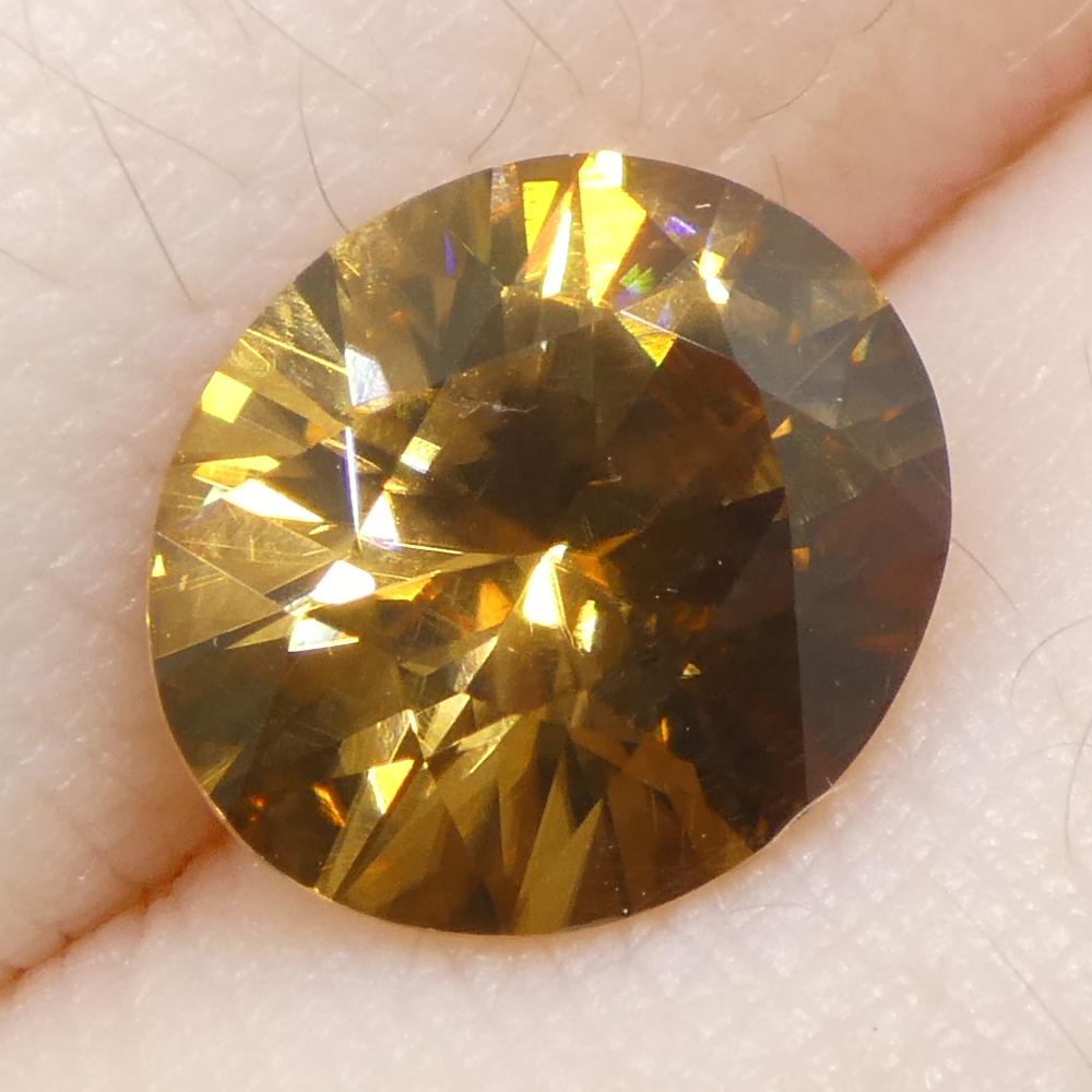Circón naranja talla brillante maestro oval de 3,11 ct natural extraído de la tierra procedente de Sri Lanka en venta 8