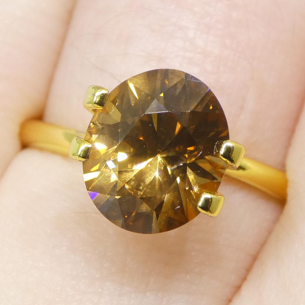 Circón naranja talla brillante maestro oval de 3,11 ct natural extraído de la tierra procedente de Sri Lanka en venta 9