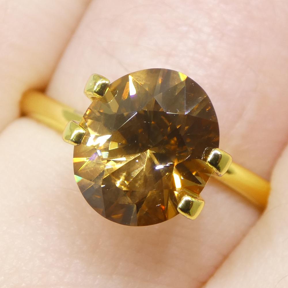 Circón naranja talla brillante maestro oval de 3,11 ct natural extraído de la tierra procedente de Sri Lanka Corte brillante en venta