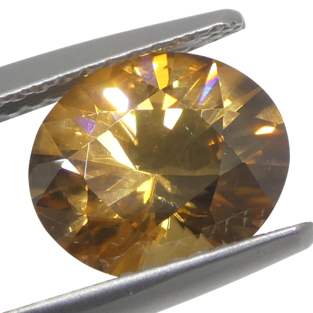 Circón naranja talla brillante maestro oval de 3,11 ct natural extraído de la tierra procedente de Sri Lanka en Nuevo estado para la venta en Toronto, Ontario