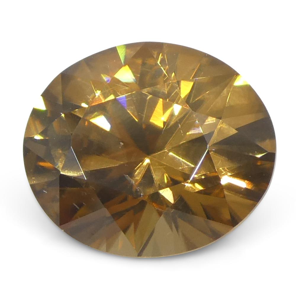 Femenino o masculino Circón naranja talla brillante maestro oval de 3,11 ct natural extraído de la tierra procedente de Sri Lanka en venta