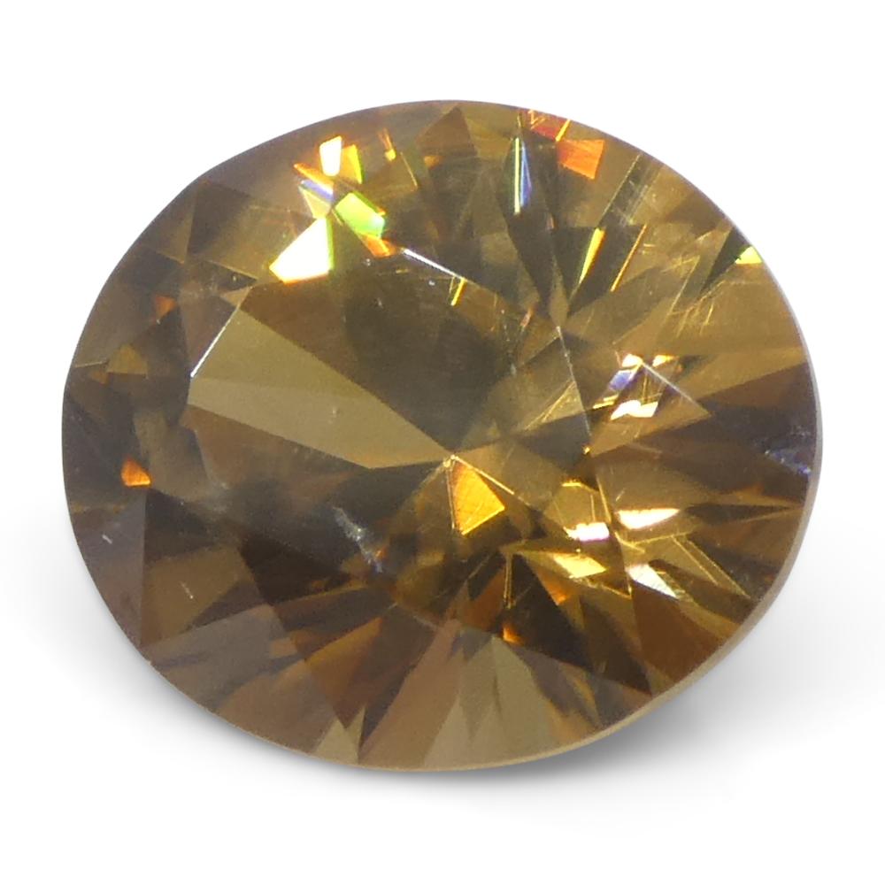Circón naranja talla brillante maestro oval de 3,11 ct natural extraído de la tierra procedente de Sri Lanka en venta 3