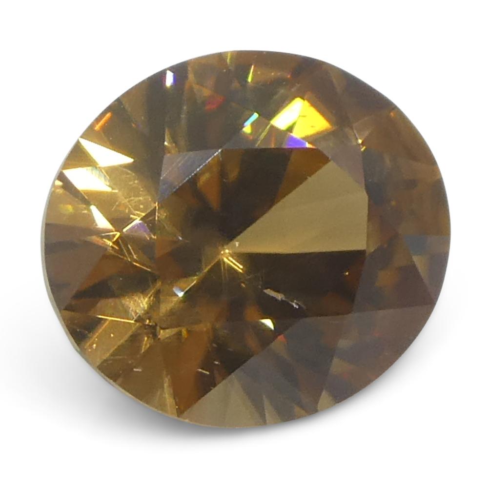 Circón naranja talla brillante maestro oval de 3,11 ct natural extraído de la tierra procedente de Sri Lanka en venta 4