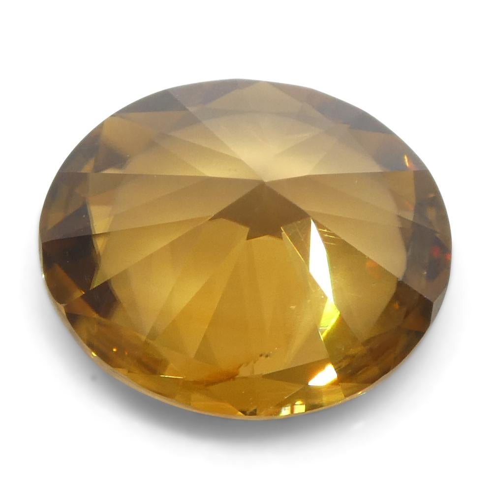 Circón naranja talla brillante maestro oval de 3,11 ct natural extraído de la tierra procedente de Sri Lanka en venta 5