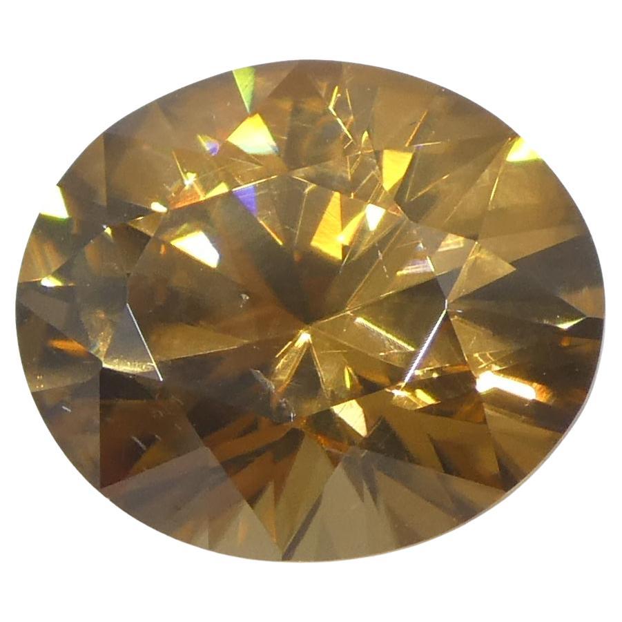 Circón naranja talla brillante maestro oval de 3,11 ct natural extraído de la tierra procedente de Sri Lanka en venta