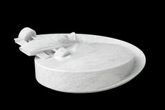 312 B Sculptural Coffee Table in White Marble by Barberini & Gunnell