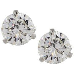 3.50 Carat Natural Diamond Studs Excellent Cut