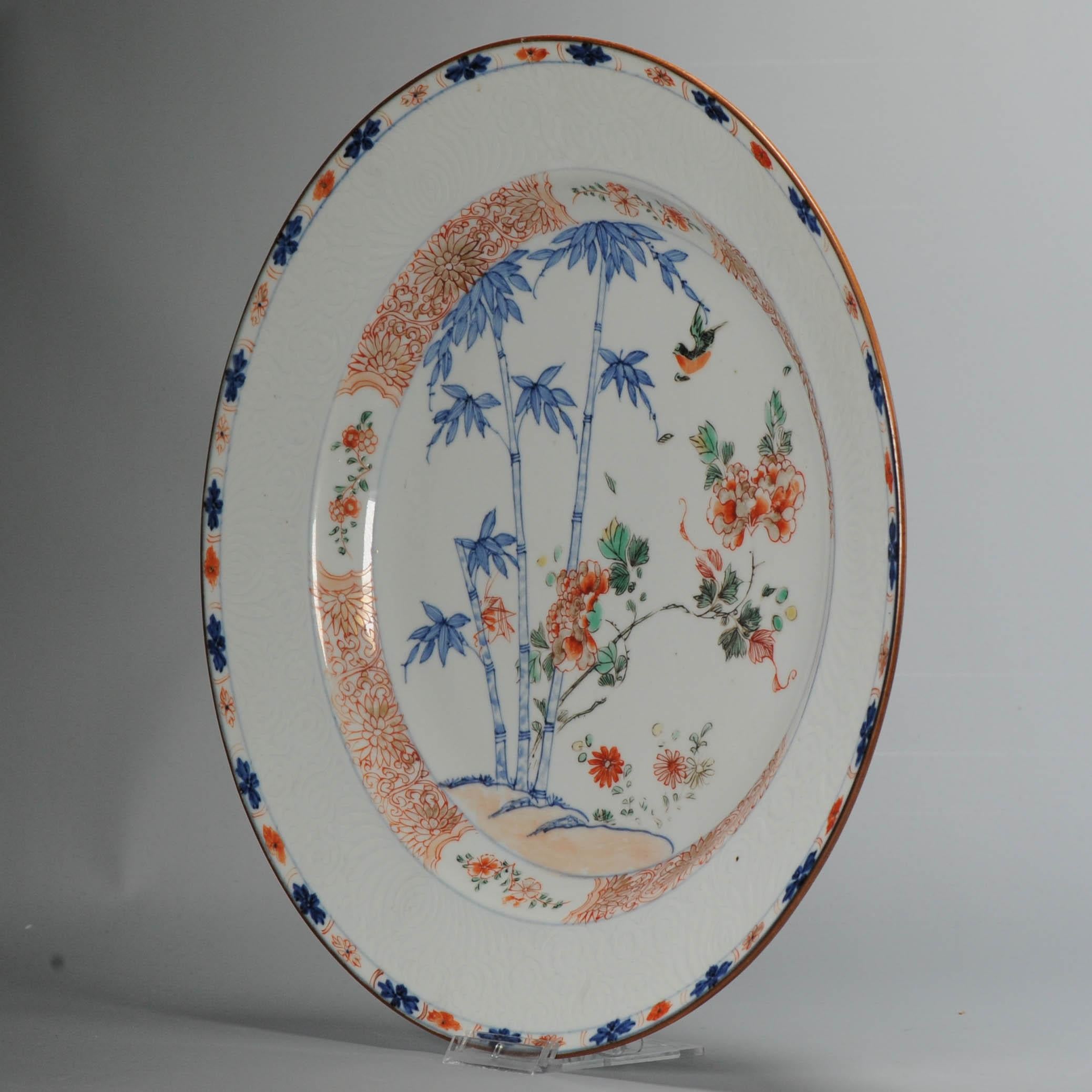 Antiker großer Teller aus chinesischem Porzellan aus der Famille Verte Kangxi-Periode im Angebot 2