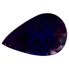 Gema suelta de zafiro azul pera de 3.12 qt