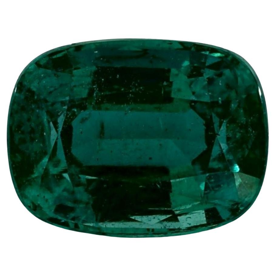 3.12 Cts Emerald Cushion Cut Loose Gemstone For Sale