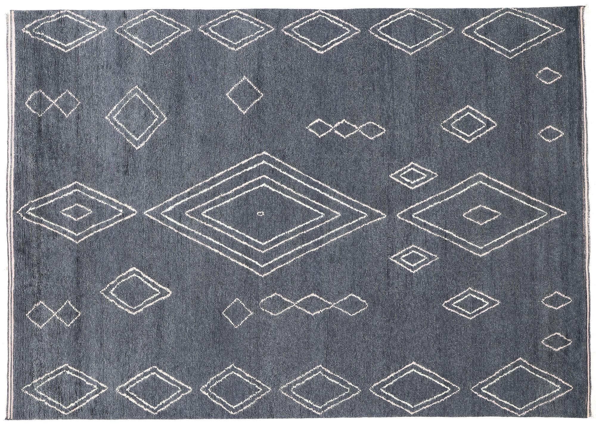 Moderner marokkanischer Celestial-Nachtfall-Teppich, 09'10 x 14'01, Celestial im Angebot 2