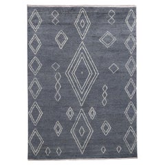 New Celestial Nightfall Modern Moroccan Rug, 09'10 x 14'01