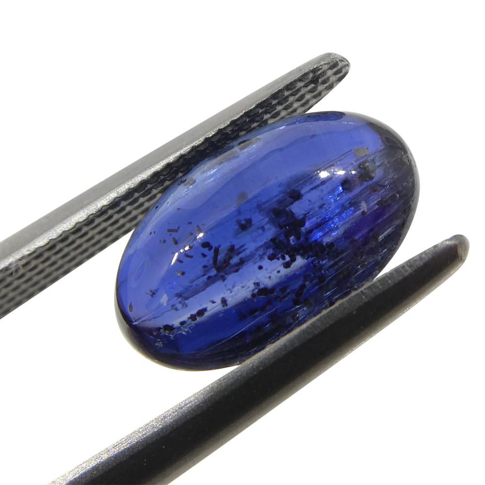 Oval Cut 3.12ct Oval Cabochon Blue Kyanite from Brazil  For Sale