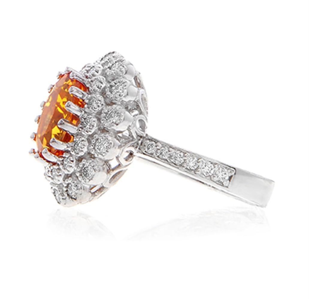 orange gemstone engagement ring