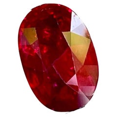 3.13 Carats Blood Red Ruby Stone Oval Cut Natural Mozambique's Gemstone