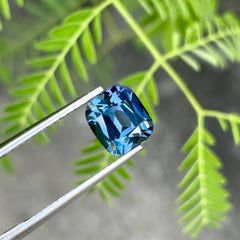 3.13 Carats Loose Blue Spinel Stone Cushion Cut Natural Tanzanian Gemstone