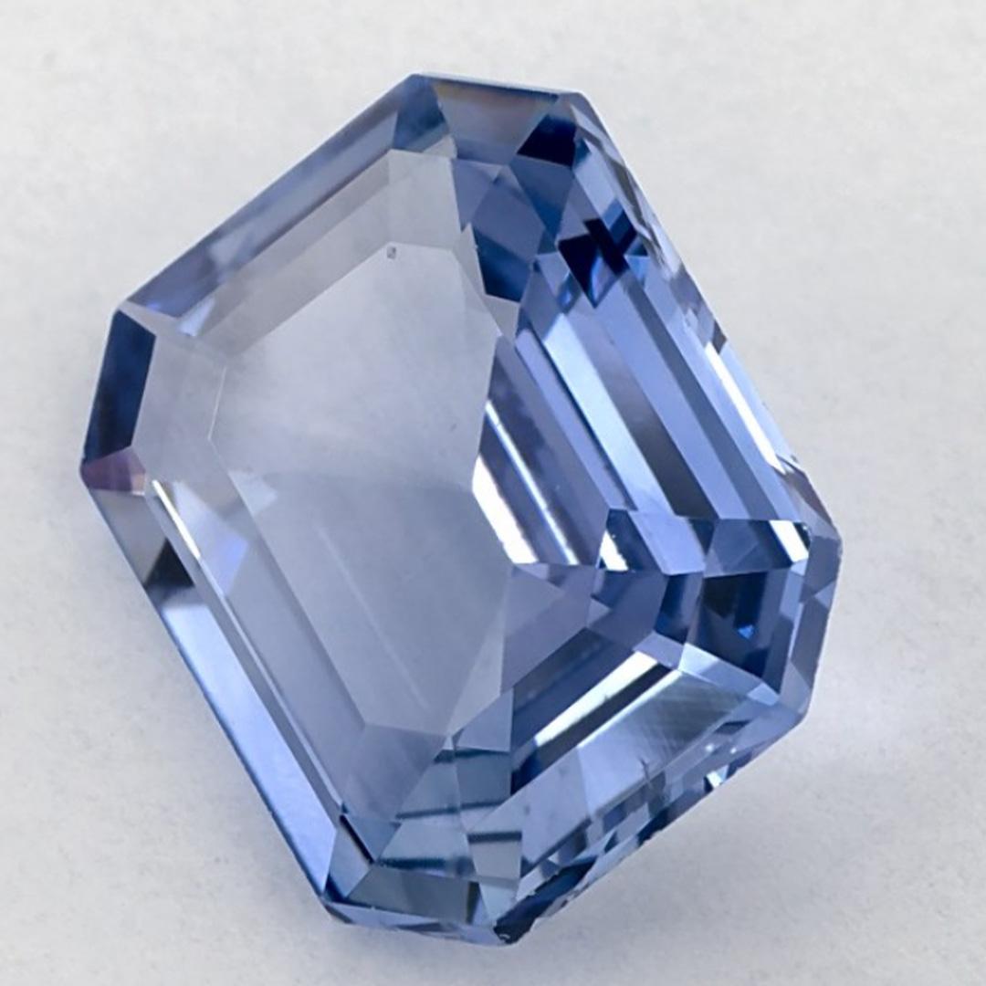 3.13 Karat Blauer Saphir Oktagon Loser Edelstein Damen im Angebot