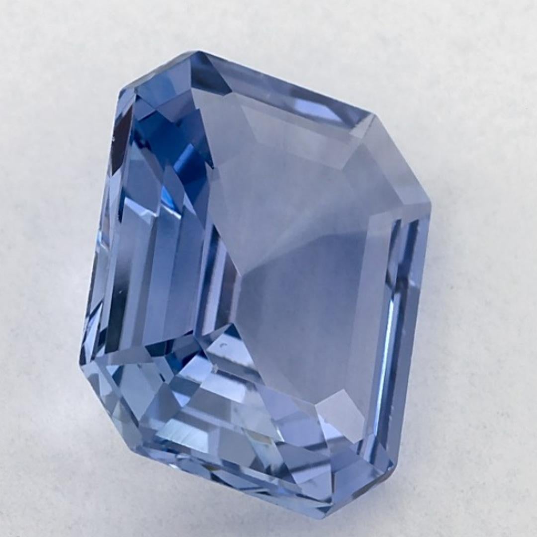 3.13 Karat Blauer Saphir Oktagon Loser Edelstein im Angebot 2