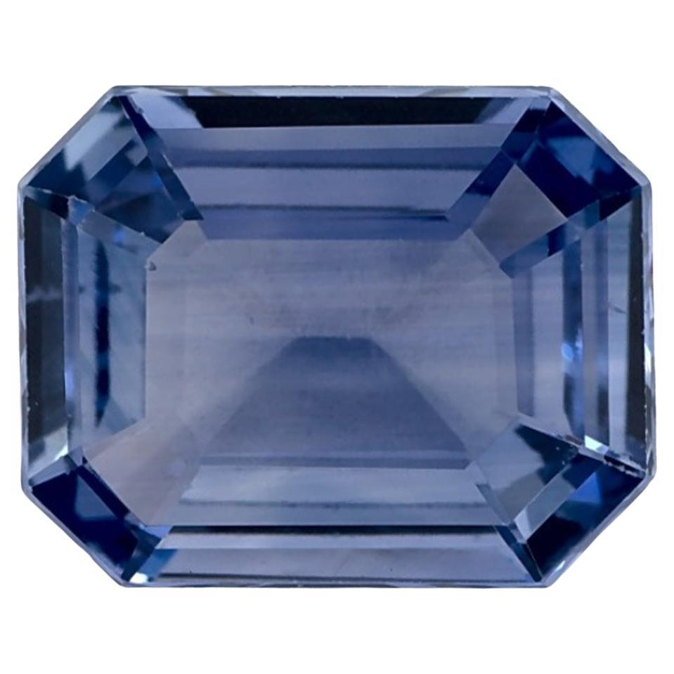 3.13 Karat Blauer Saphir Oktagon Loser Edelstein